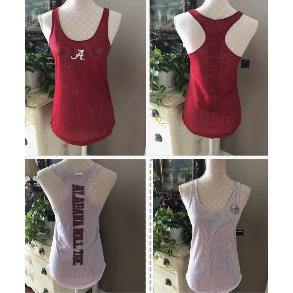 Alabama Crimson Tide Razorback Tank Top Reversible White Red Jersey Women S 3/5